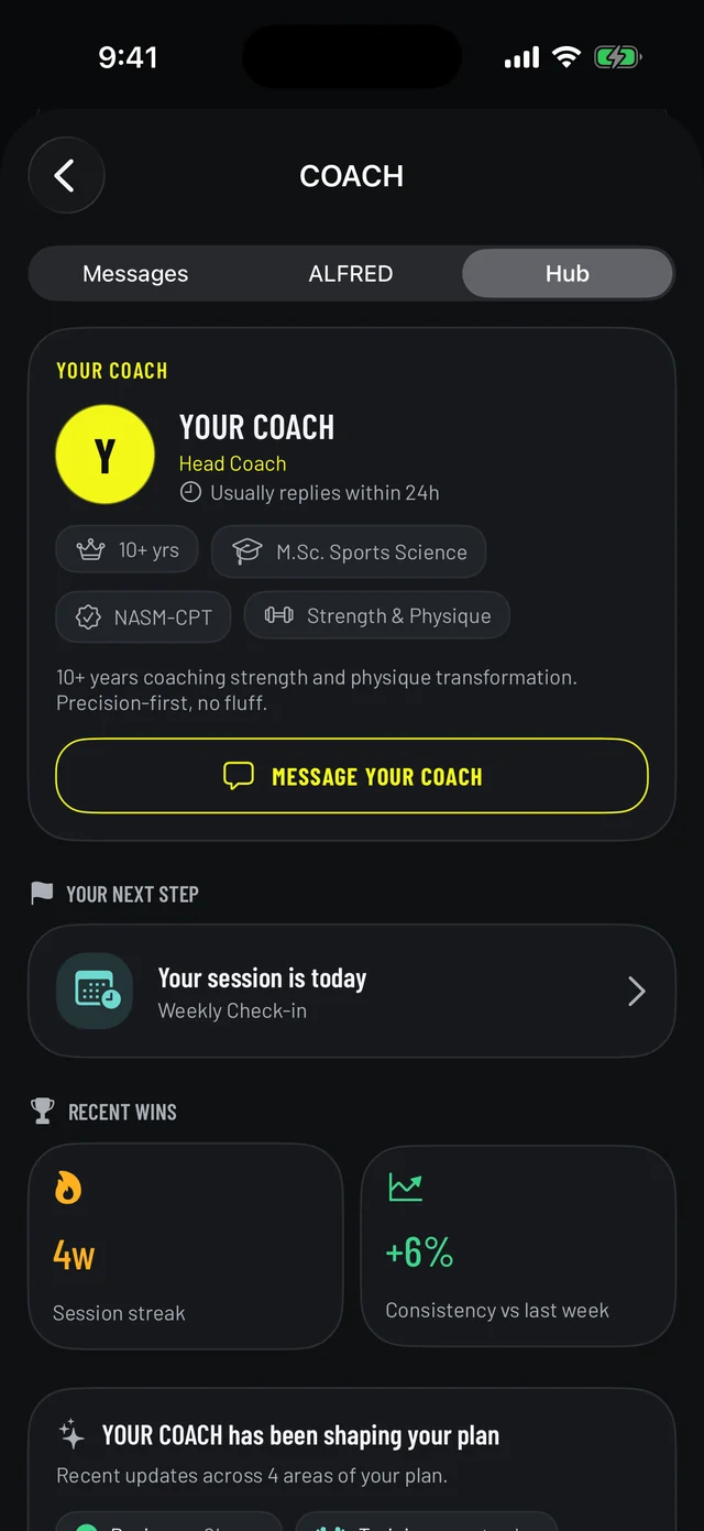 Vemisis coach hub with your next step